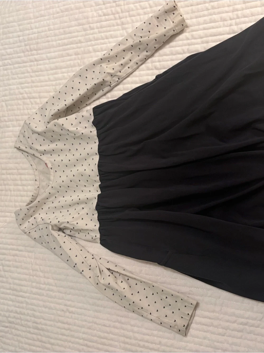 Hanna Andersson x Disney Black and White Dress with Red Bow Minnie Accent